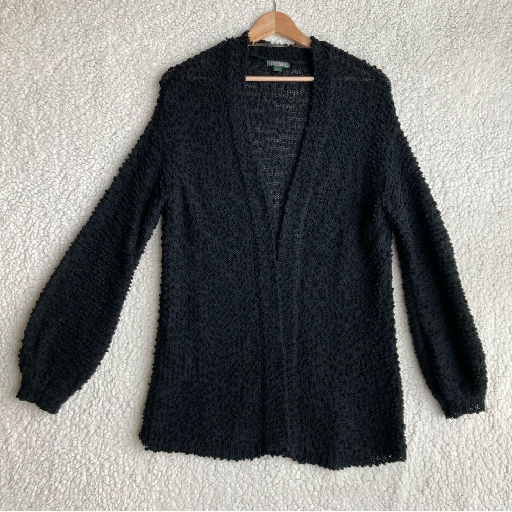 Wild Fable Women's black open front popcorn cardigan sweater, Sz S - Picture 4 of 15